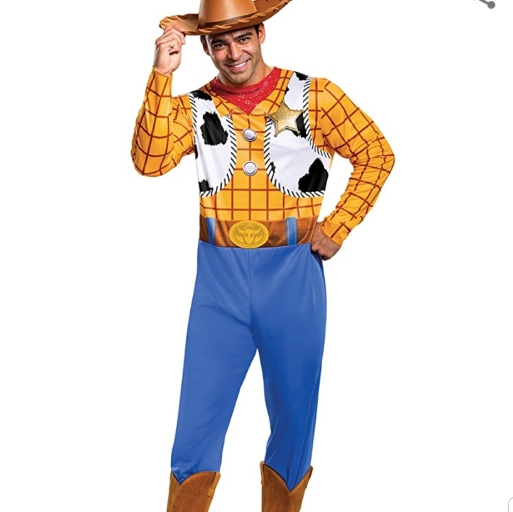 Mens one piece woody costume. Hat not included
